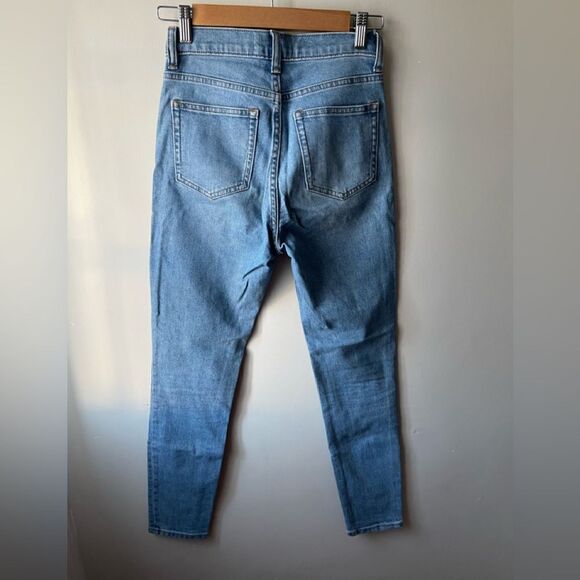 EVERLANE high rise skinny blue jeans 24 regular - Picture 2 of 9